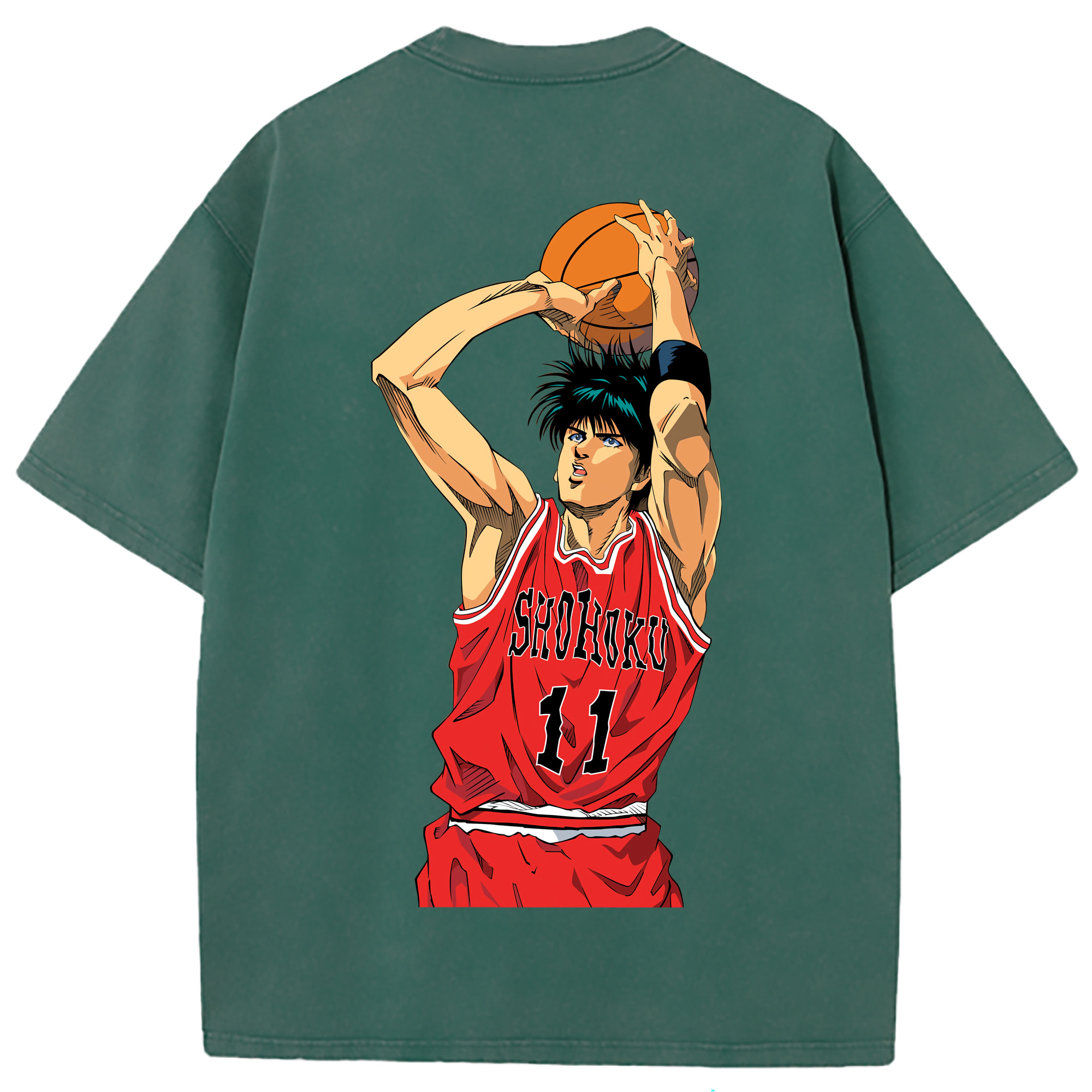 （画像用） SLAM DUNK／スラムダンク 綿100% ヴィンテージ風 半袖Tシャツ（背面プリント）